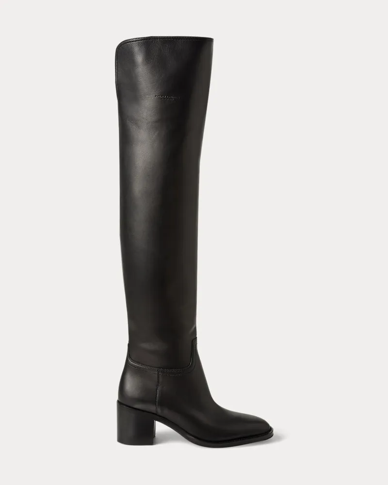 Ralph Lauren Stiefel Barnet aus Kalbsleder Black