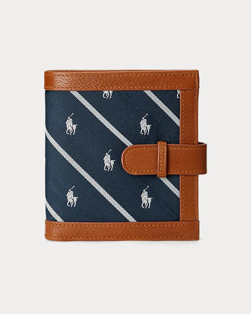 Ralph Lauren Jacquard-Brieftasche mit Lederbesatz Multi