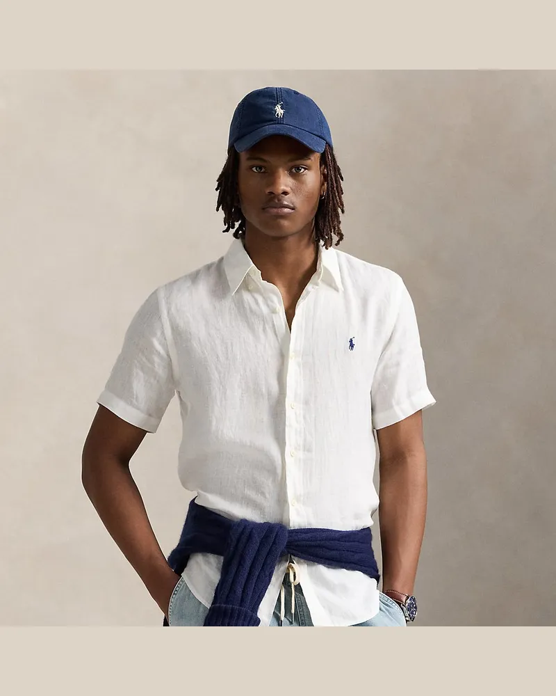 Ralph Lauren Custom-Fit Leinenhemd White