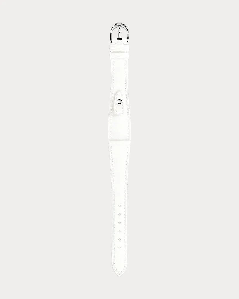 Ralph Lauren Petite-Stirrup-Armband aus Kalbsleder White