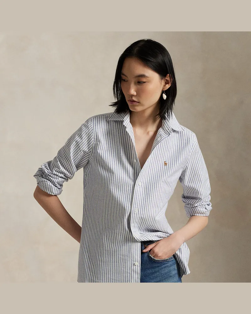 Ralph Lauren Slim-Fit Stretch-Oxfordhemd mit Streifen Blue