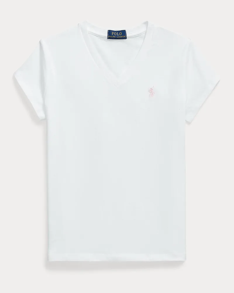Ralph Lauren T-Shirt aus Baumwolljersey White