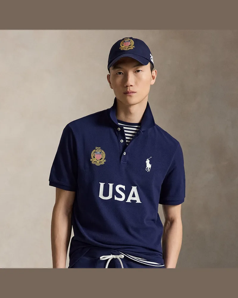 Ralph Lauren Classic-Fit USA-Poloshirt Blue