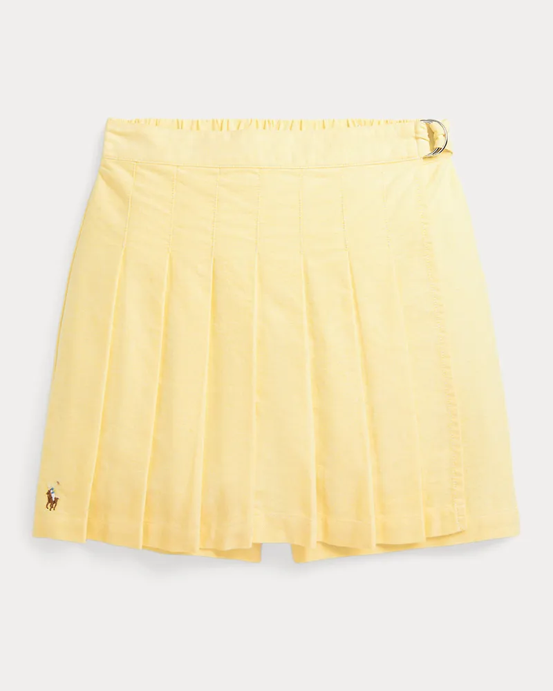 Ralph Lauren Plissierter Oxford-Skort in Wickeloptik Yellow