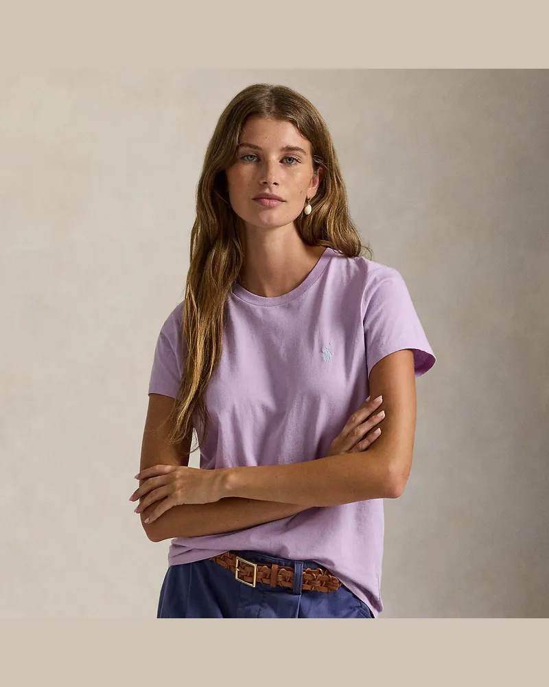 Ralph Lauren Classic-Fit Rundhals-T-Shirt aus Jersey Purple