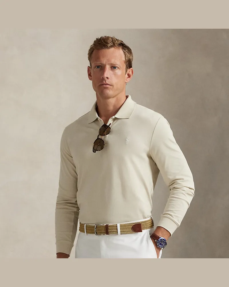 Ralph Lauren Tailored-Fit Performance-Poloshirt Cream