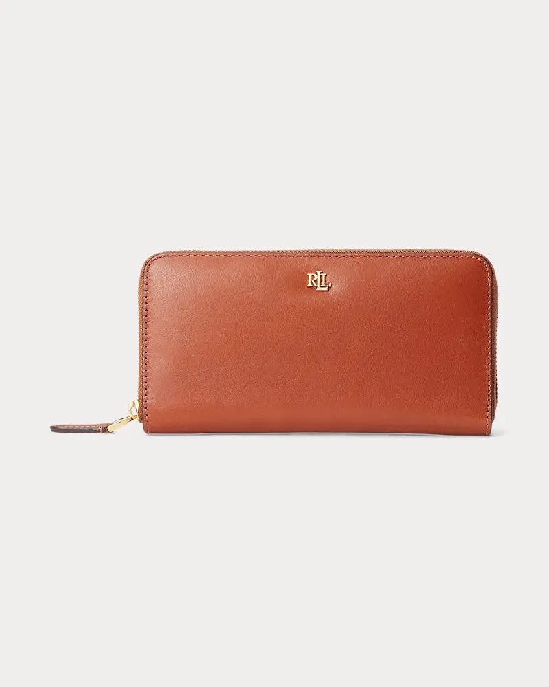 Ralph Lauren Brieftasche aus Leder Tan