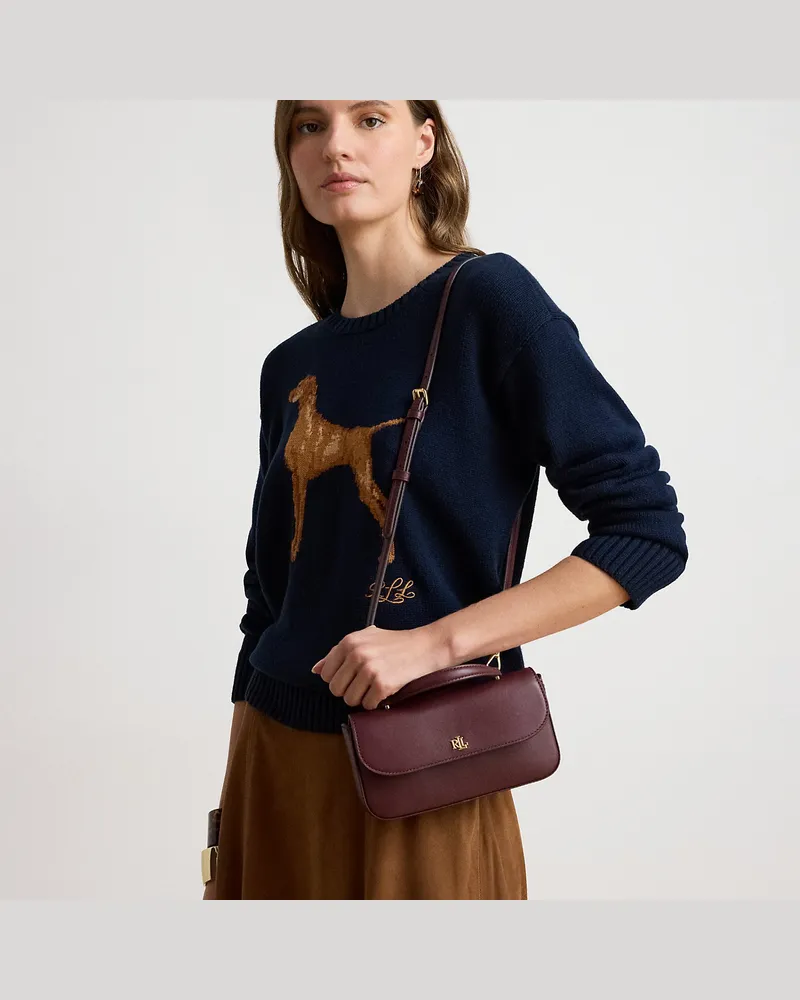 Ralph Lauren Leder-Brieftasche Marcy zum Umhängen Red