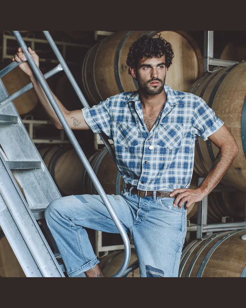 Ralph Lauren Tischler-Jeans Earlston in Used-Optik Blue