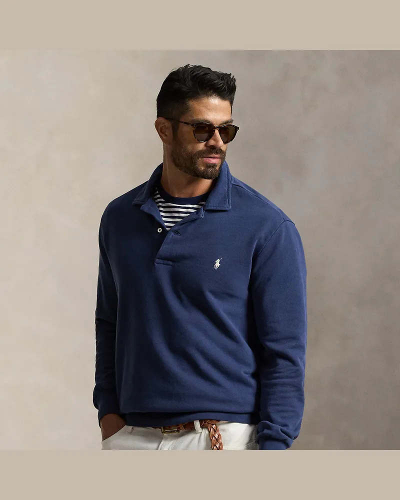 Ralph Lauren Große Größen - Loopback-Fleece-Sweatshirt mit Kragen Blue