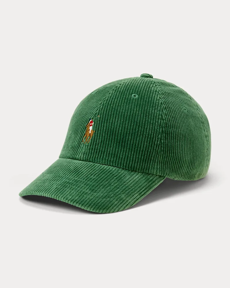 Ralph Lauren Baseballkappe aus Kordsamt Green