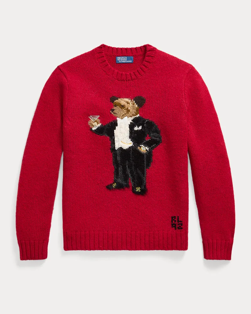 Ralph Lauren Pullover mit Martini Bear Red