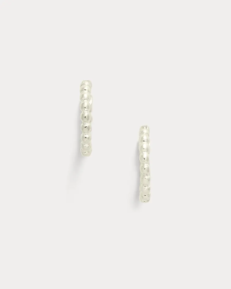 Ralph Lauren Creolen aus Sterlingsilber mit Perlen Silver