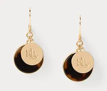 Vergoldete Logo-Ohrringe mit Schildpatt