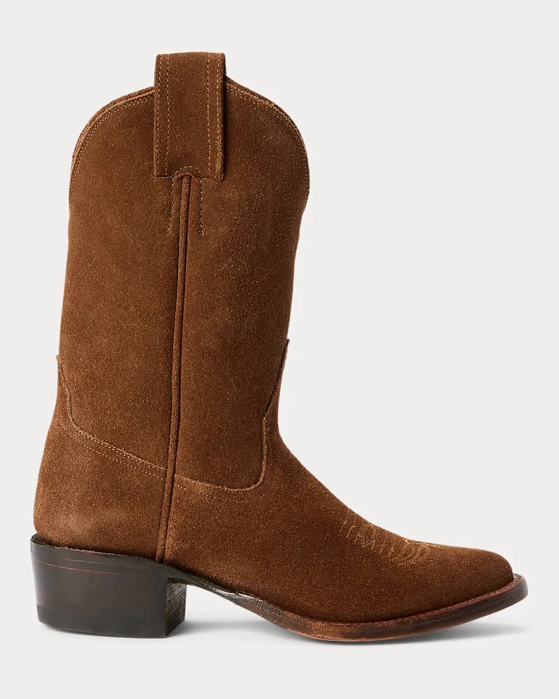 Ralph Lauren Stiefel Plainview aus Rauwildleder Brown