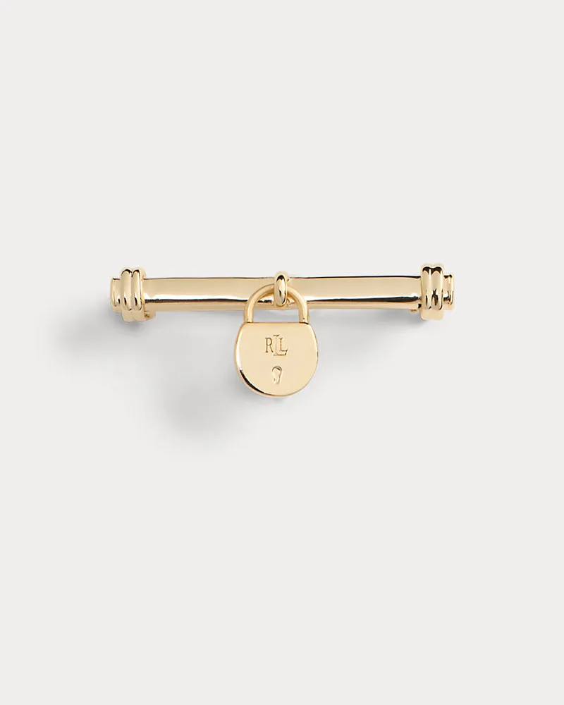 Ralph Lauren Vergoldete Brosche mit Anhänger Gold