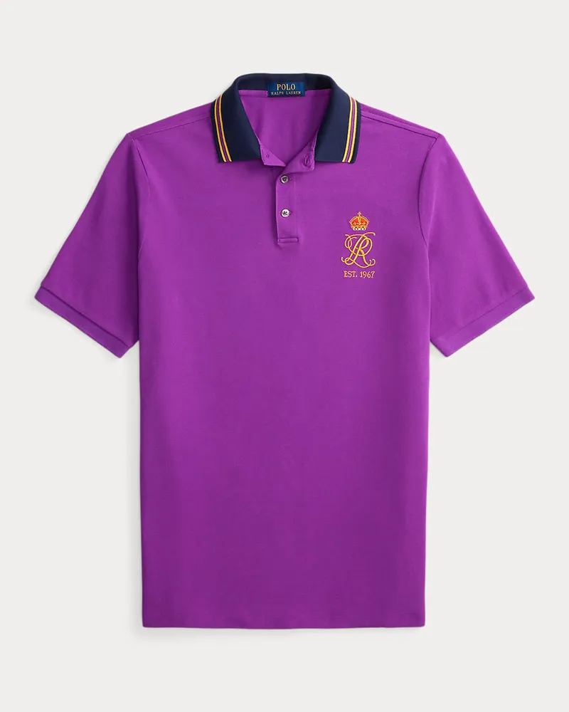 Ralph Lauren Classic-Fit Piqué-Poloshirt mit Wappen Purple