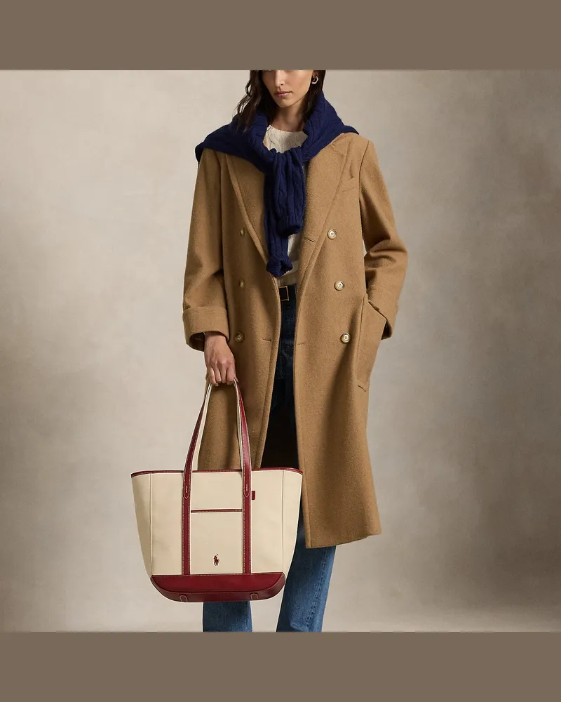 Ralph Lauren Mittelgroße Shopper-Tragetasche Red