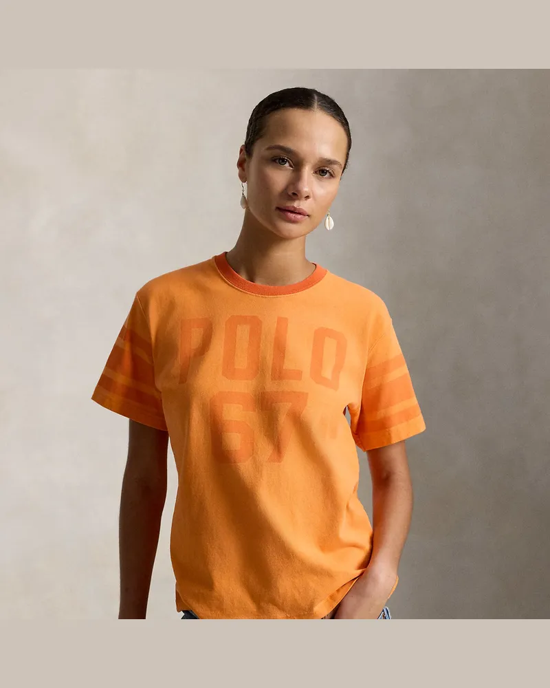 Ralph Lauren Baumwolljersey-T-Shirt Polo 67 Orange
