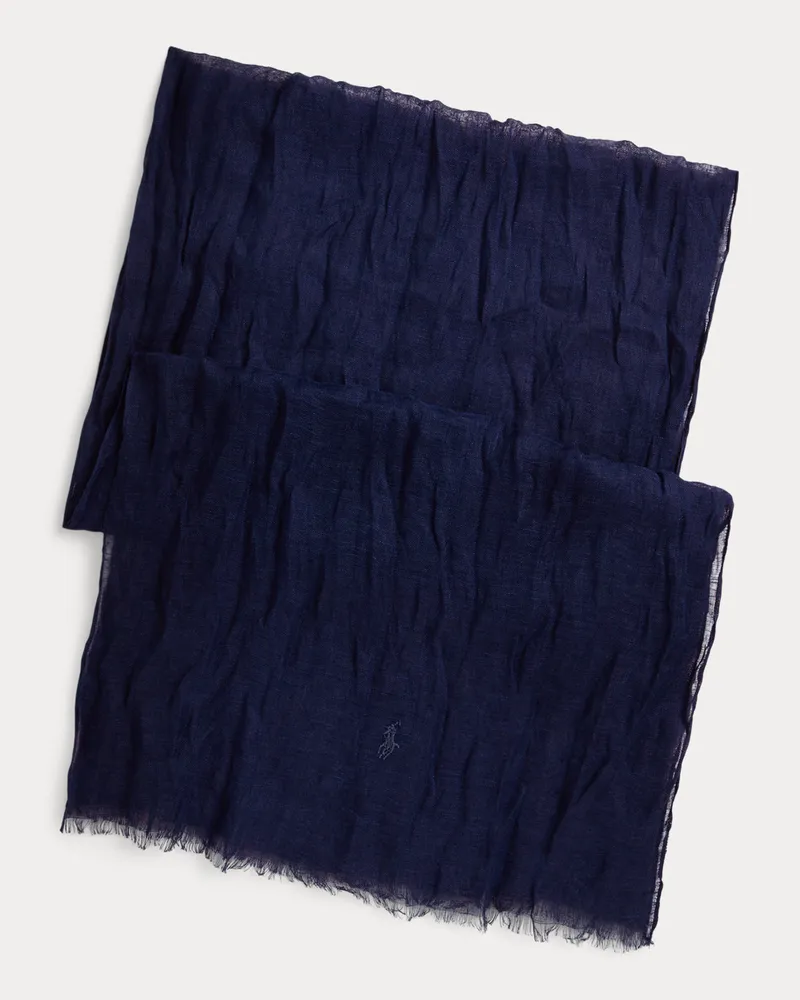 Ralph Lauren Leichter Leinenschal Blue