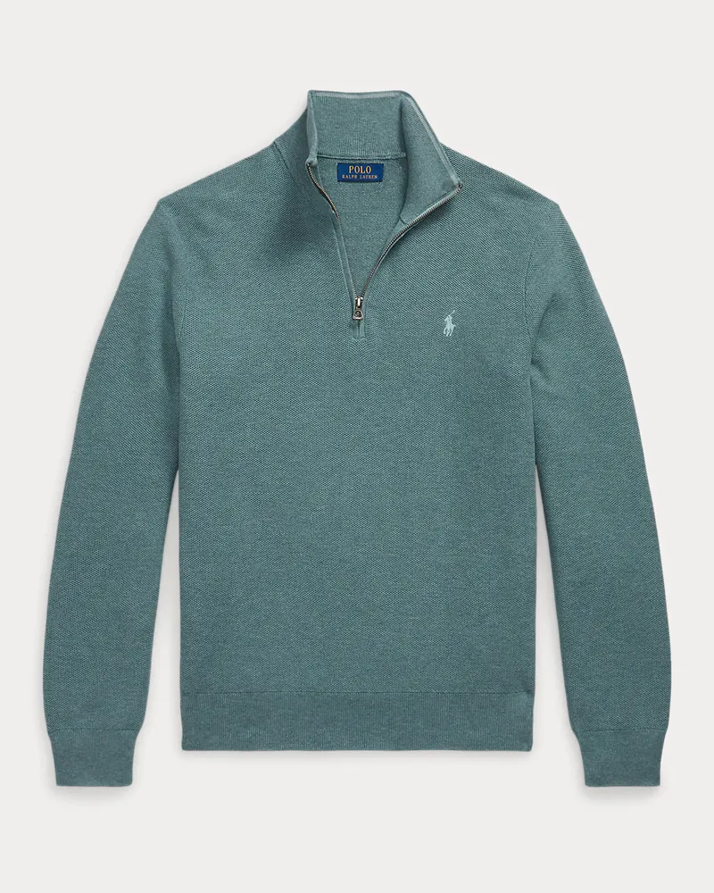Ralph Lauren Pullover aus Baumwollpiqué Blue