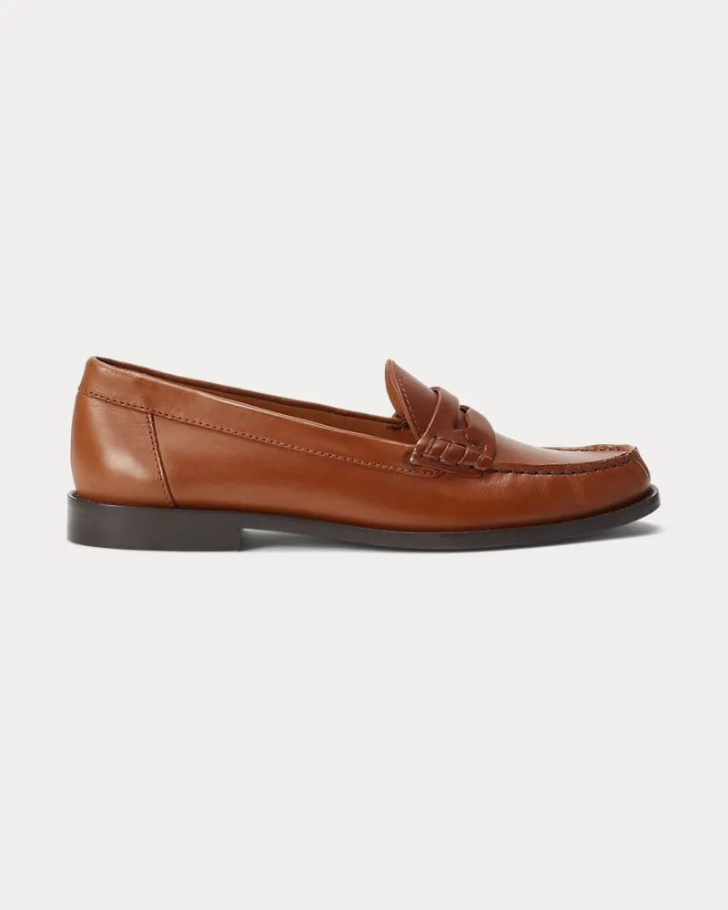 Ralph Lauren Pennyloafer aus Kalbsleder Tan