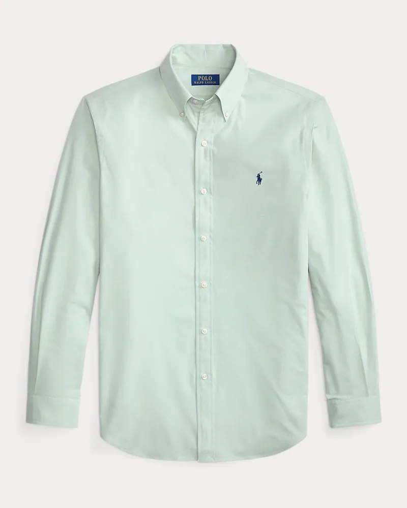 Ralph Lauren Custom-Fit Hemd aus Stretchpopeline Green