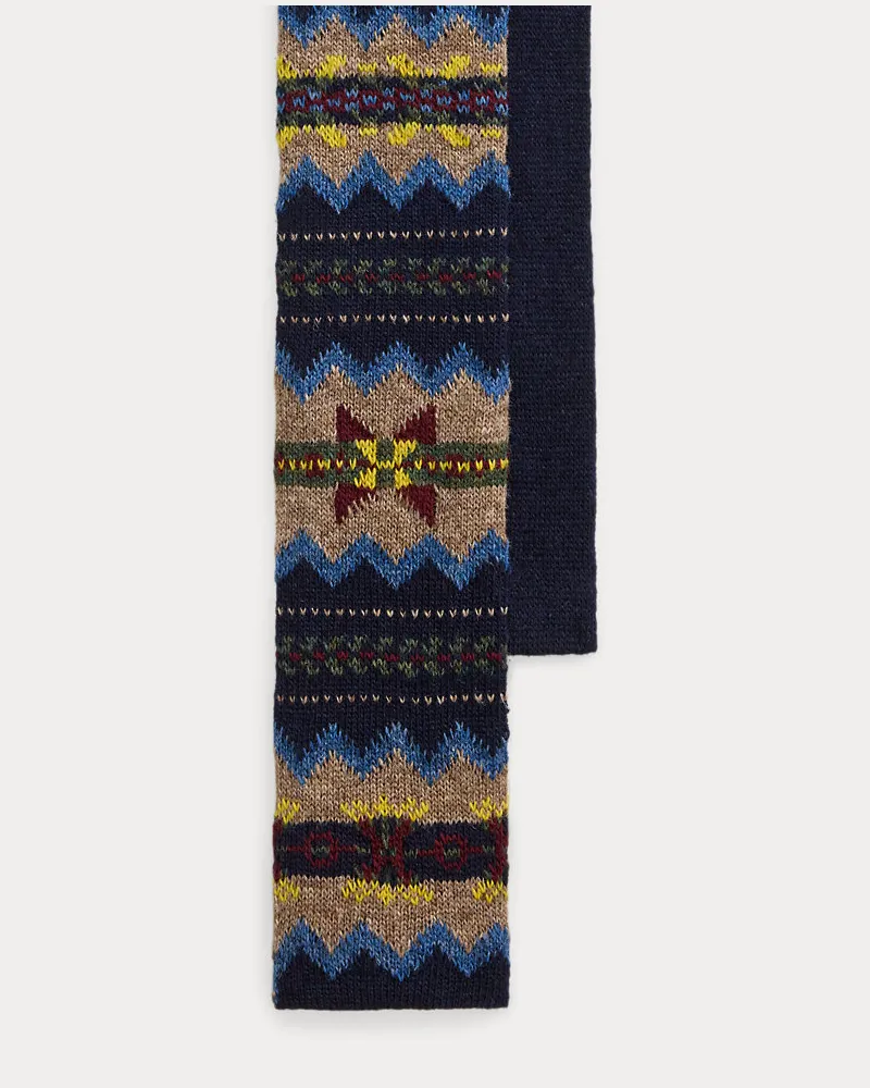 Ralph Lauren Woll-Strickkrawatte mit Fair-Isle-Muster Multi