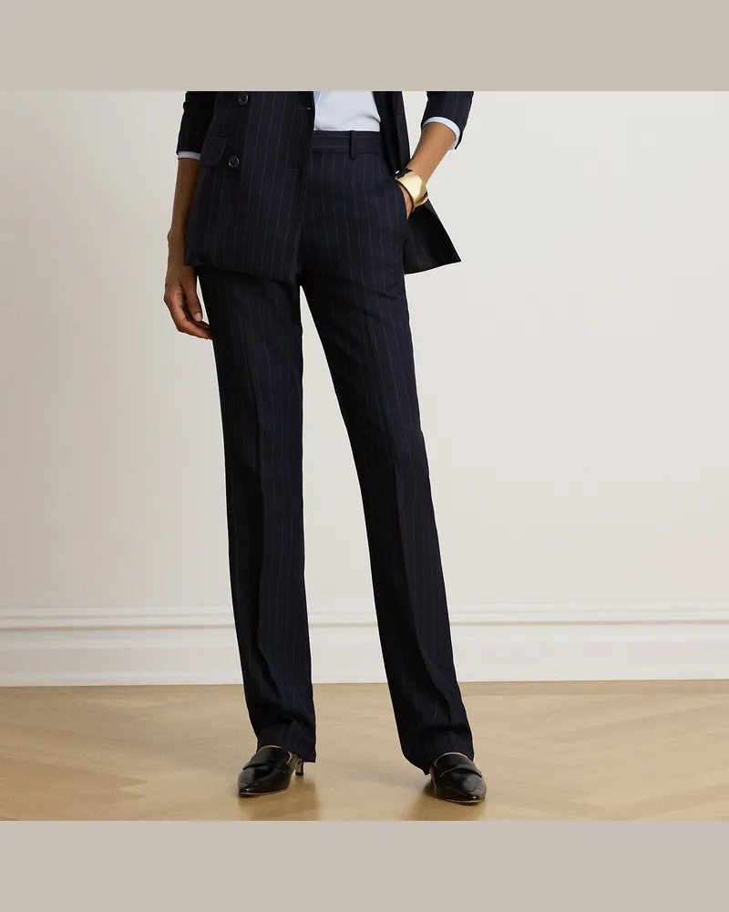 Ralph Lauren Straight-Fit Twillhose mit Nadelstreifen Blue