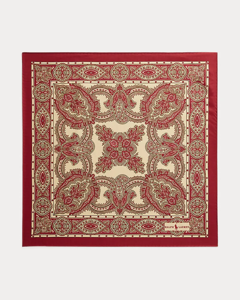 Ralph Lauren Paisley-Bandana aus Seidentwill Tan