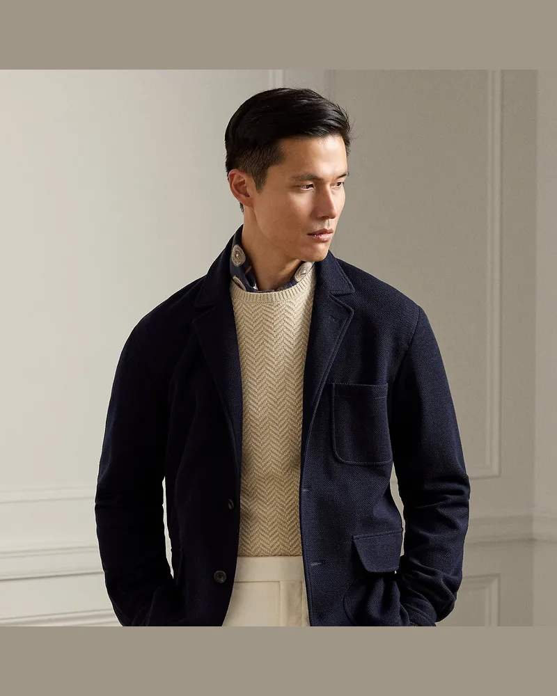 Ralph Lauren Handgeschneiderte Piqué-Jacke Blue