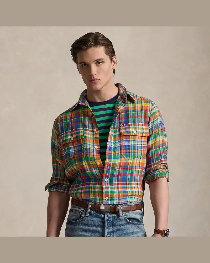 Ralph Lauren Kariertes Classic-Fit Arbeitshemd Multi