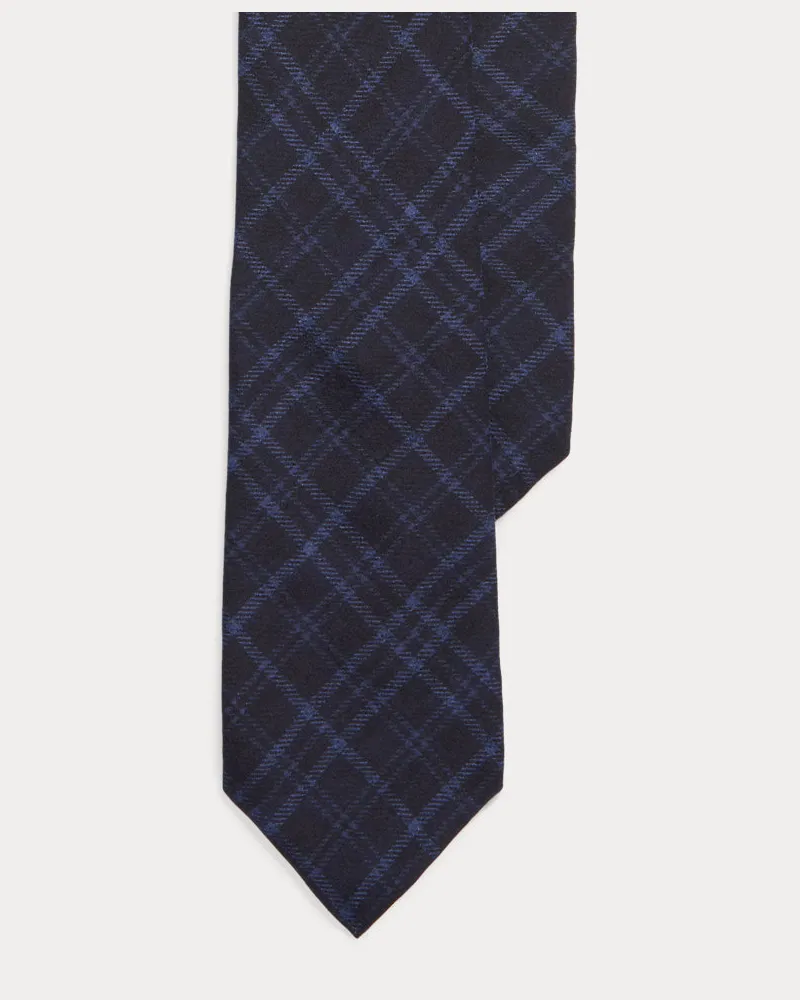 Ralph Lauren Karierte Seidenkrawatte Blue