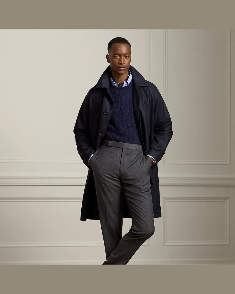 Ralph Lauren Woll-Kaschmir-Trenchcoat Waldridge Blue