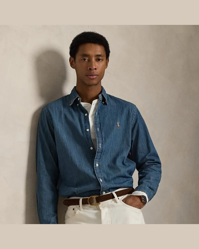 Ralph Lauren Classic-Fit Jeanshemd Blue