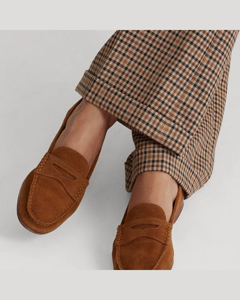 Ralph Lauren Pennyloafer Ashtyn aus Wildleder Brown