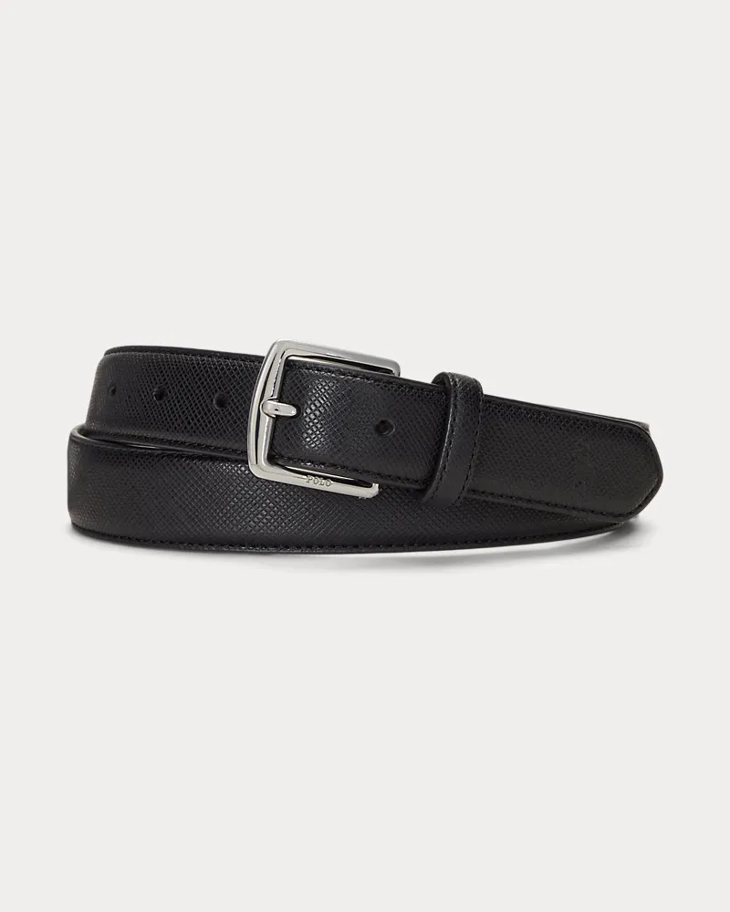 Ralph Lauren Gürtel aus Saffianleder Black