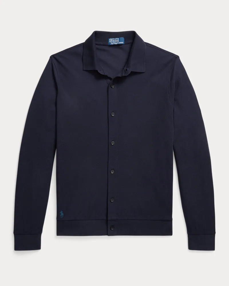 Ralph Lauren Cardigan aus Mesh mit Wabenstruktur Blue