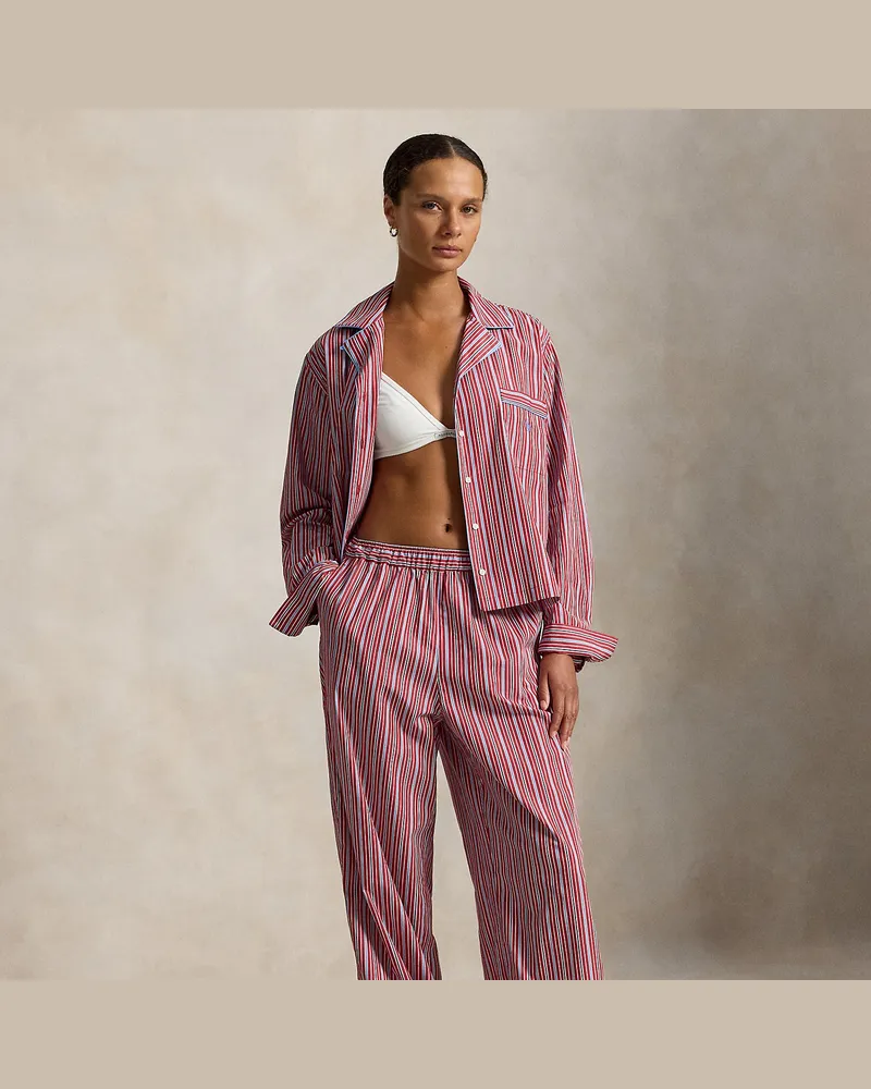 Ralph Lauren Langärmliger Pyjama aus Popeline Multi