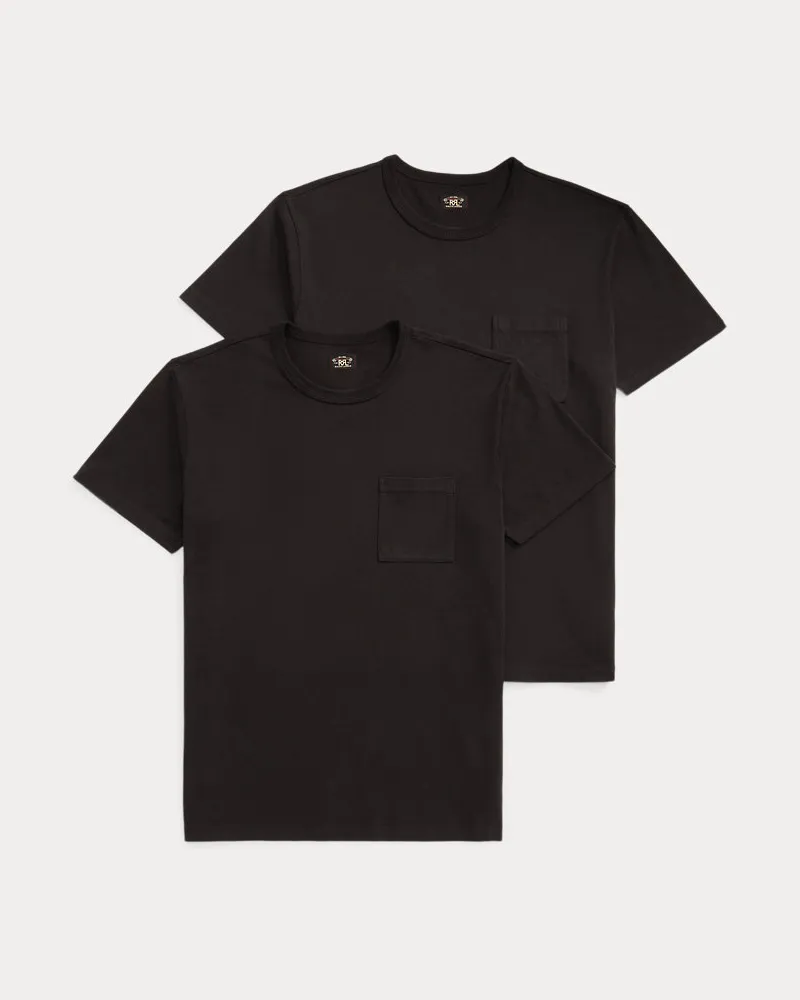 Ralph Lauren T-Shirt mit Tasche im 2er-Pack Black