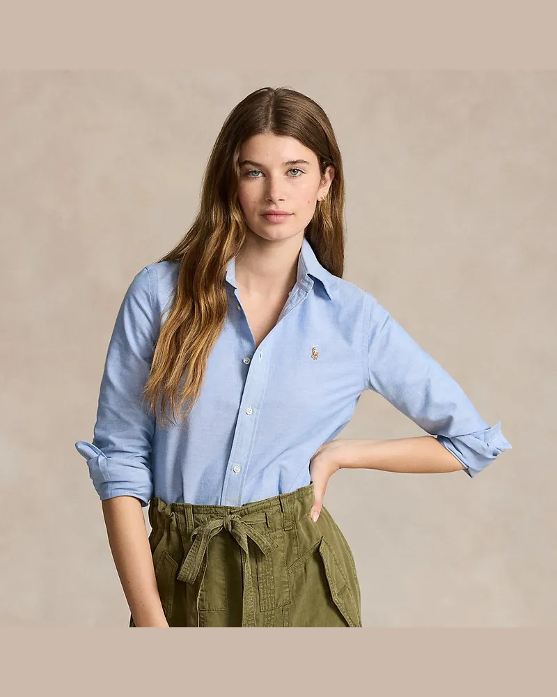 Ralph Lauren Stretch-Slim-Fit Oxfordhemd Blue