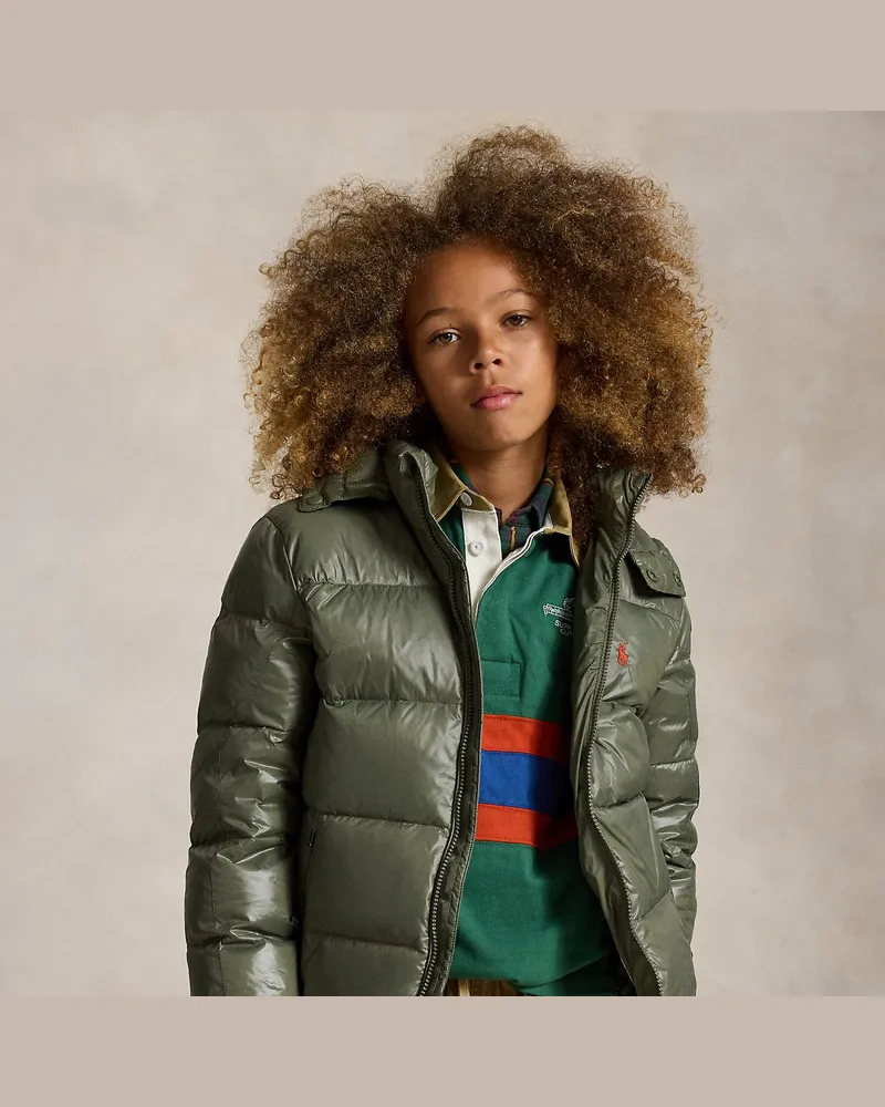 Ralph Lauren Daunenjacke Gorham mit glänzendem Finish Green