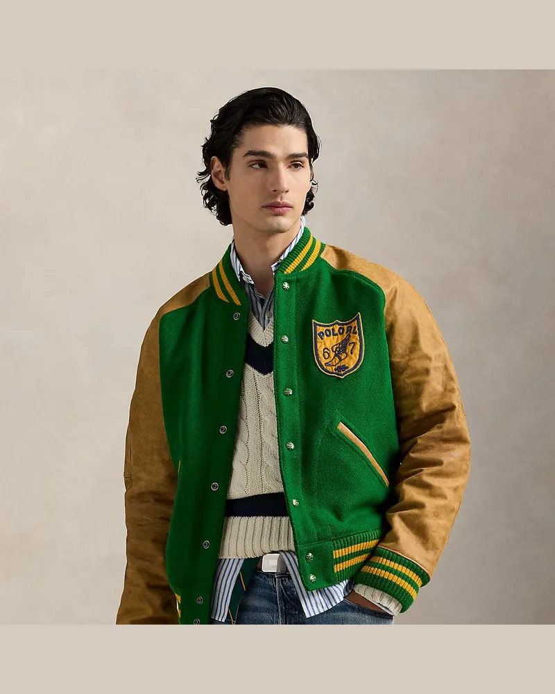 Ralph Lauren College-Jacke im Vintage-Stil Green