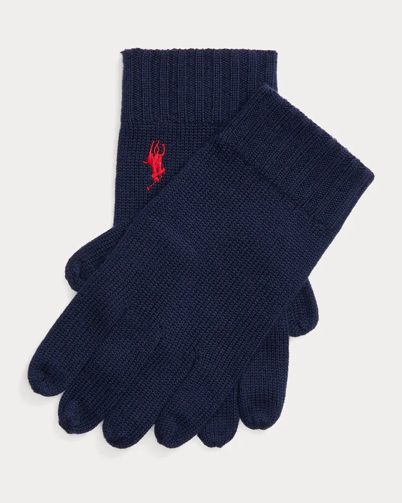 Ralph Lauren Wollhandschuhe mit Pony Blue