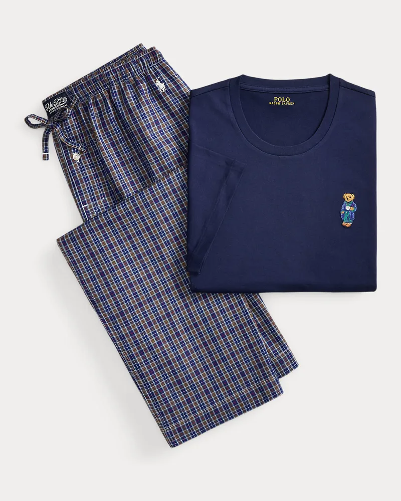 Ralph Lauren Baumwoll-Pyjama mit Polo Bear Multi