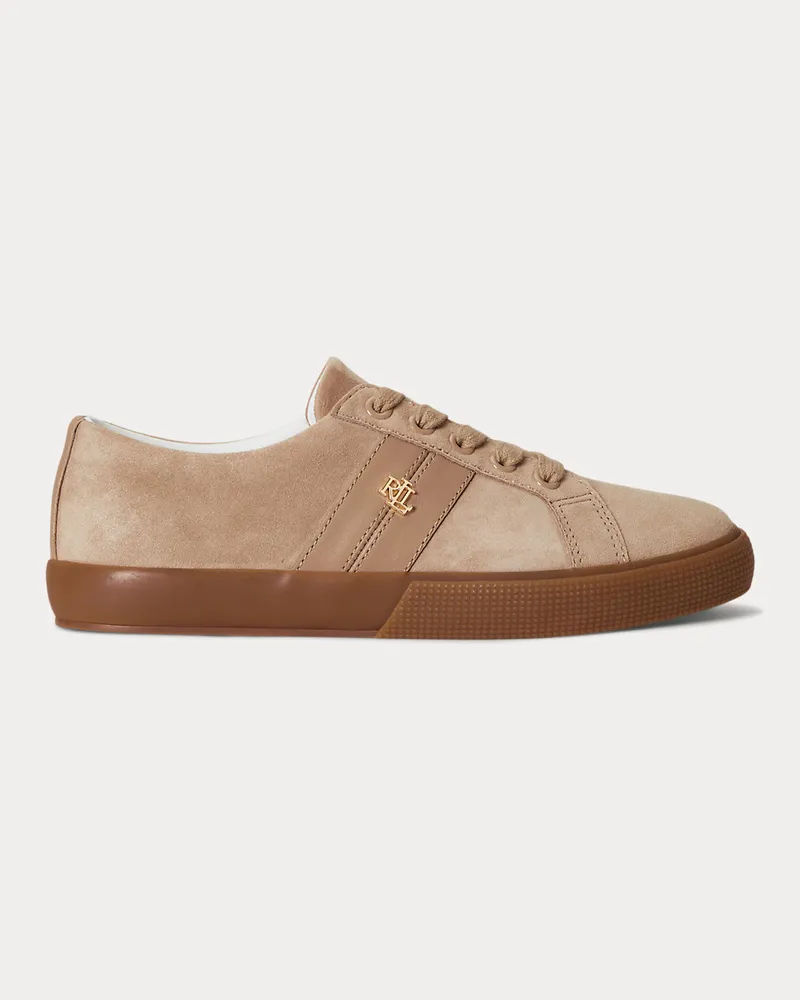 Ralph Lauren Wildleder-Nappaleder-Sneaker Janson II Brown