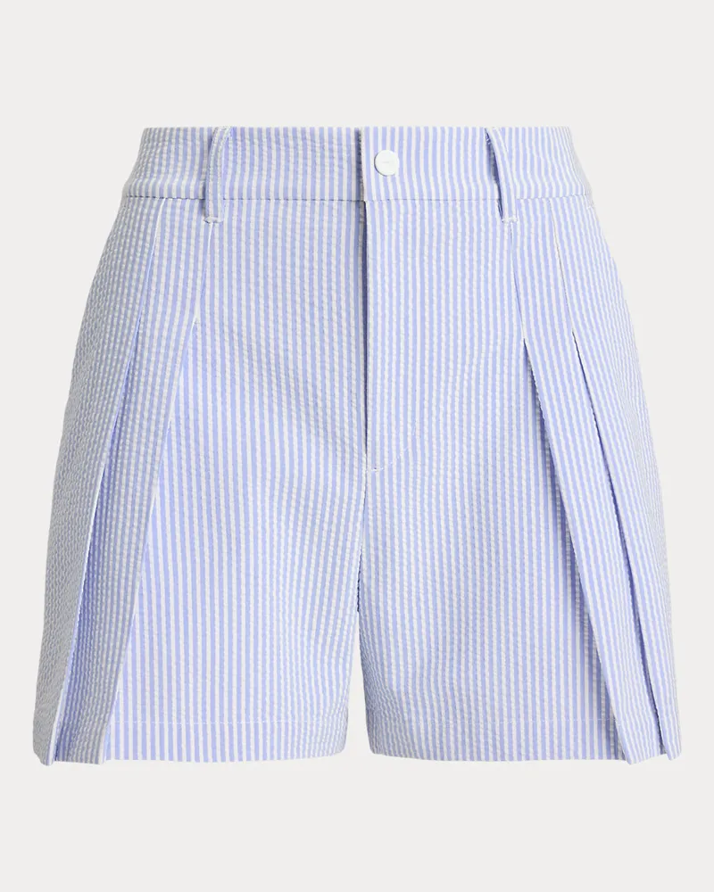 Ralph Lauren Seersucker-Shorts mit Falten Blue