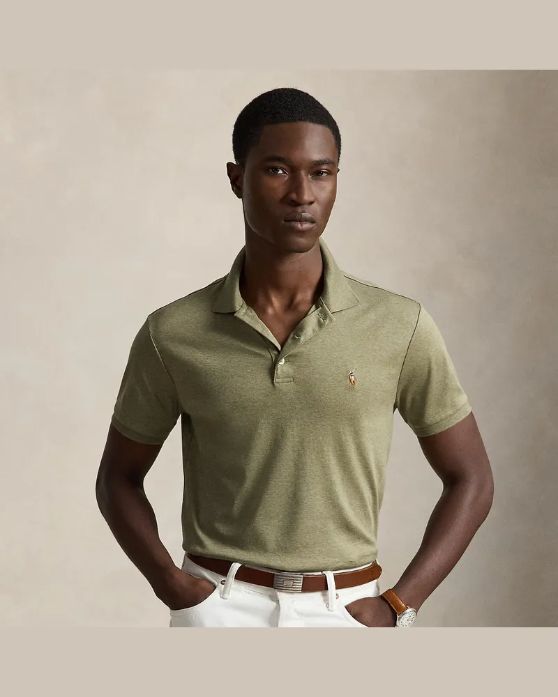 Ralph Lauren Custom-Slim-Fit Baumwoll-Poloshirt Green