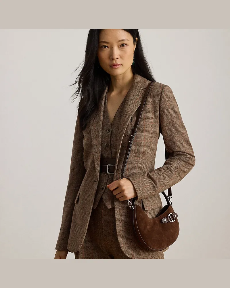 Ralph Lauren Kleine Umhängetasche Tasha aus Wildleder Brown