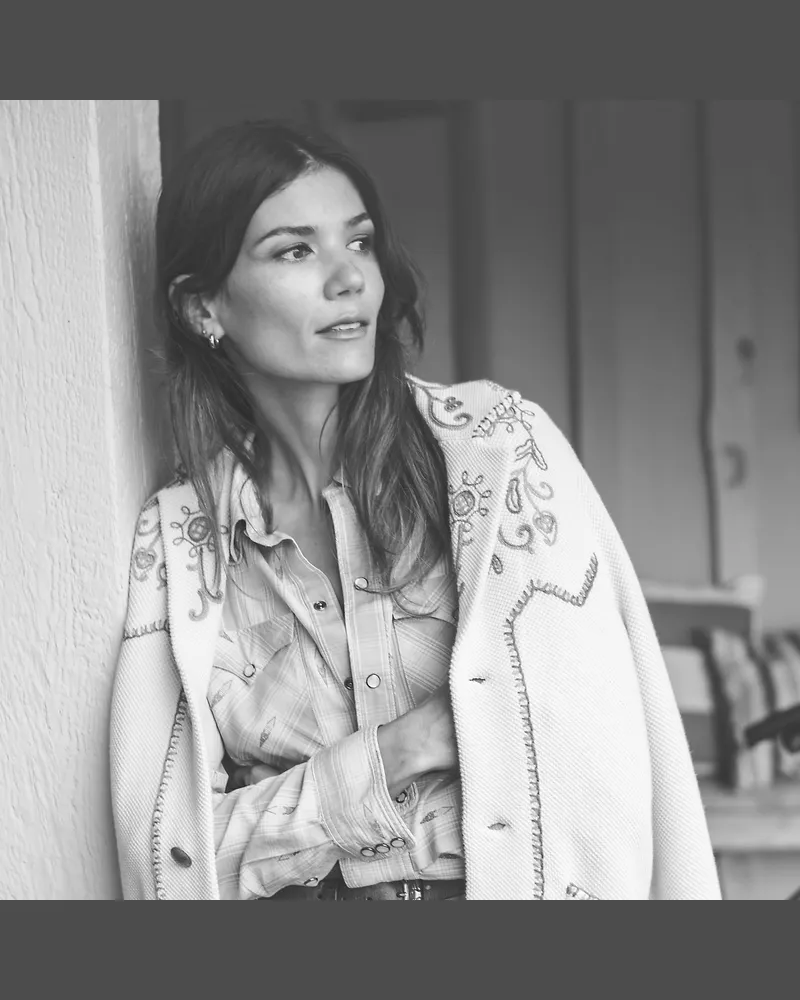 Ralph Lauren Western-Strickjacke mit Stickerei Cream